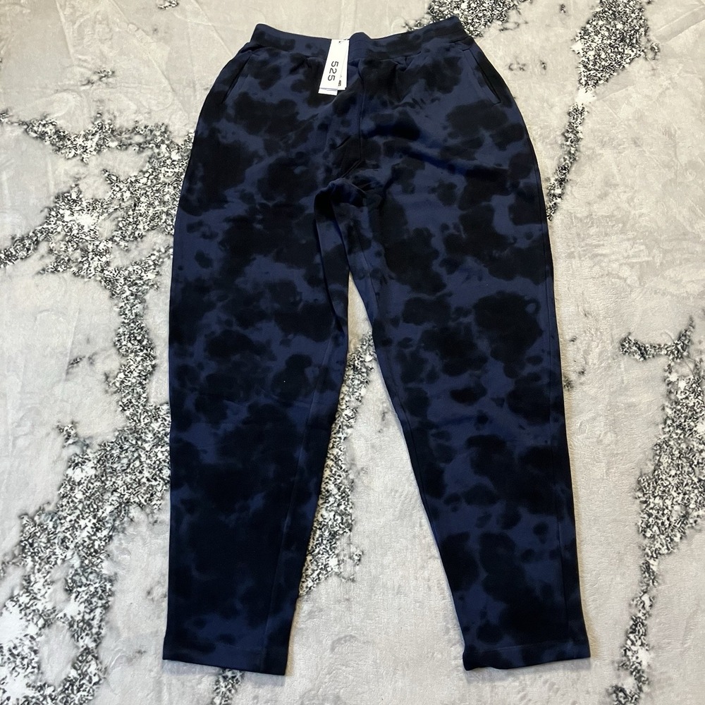 525 America Sweatpants Womens Sz L Indigo Multi Blue Tie Dye Pull On Lounge NWT